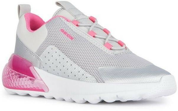 Calzado infantil Geox J ACTIVART ILLUMINUS Sneaker silver fluorescent fuchsia