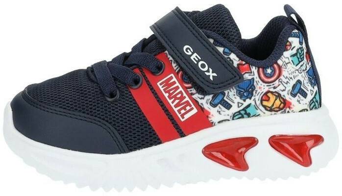 Calzado infantil Geox Synthetic Leather Mesh Sneaker blue multi