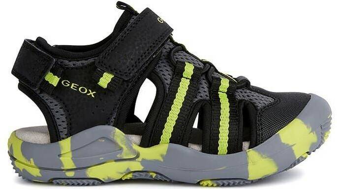 Geox Jr Sandal Kyle (D25E1A) black/lime Calzado infantil