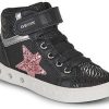 Geox J Skylin Girl Sneaker black dark pink Calzado infantil