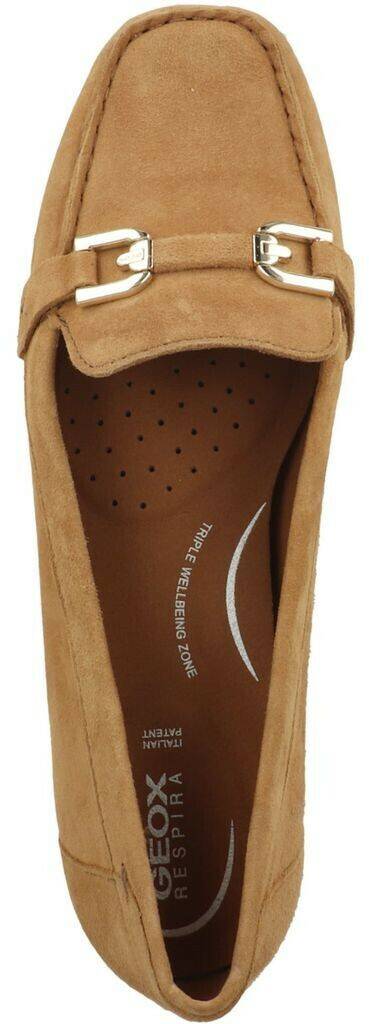 Zapatos cerrados de mujer Geox D ANNYTAH MOC Moccasin camel