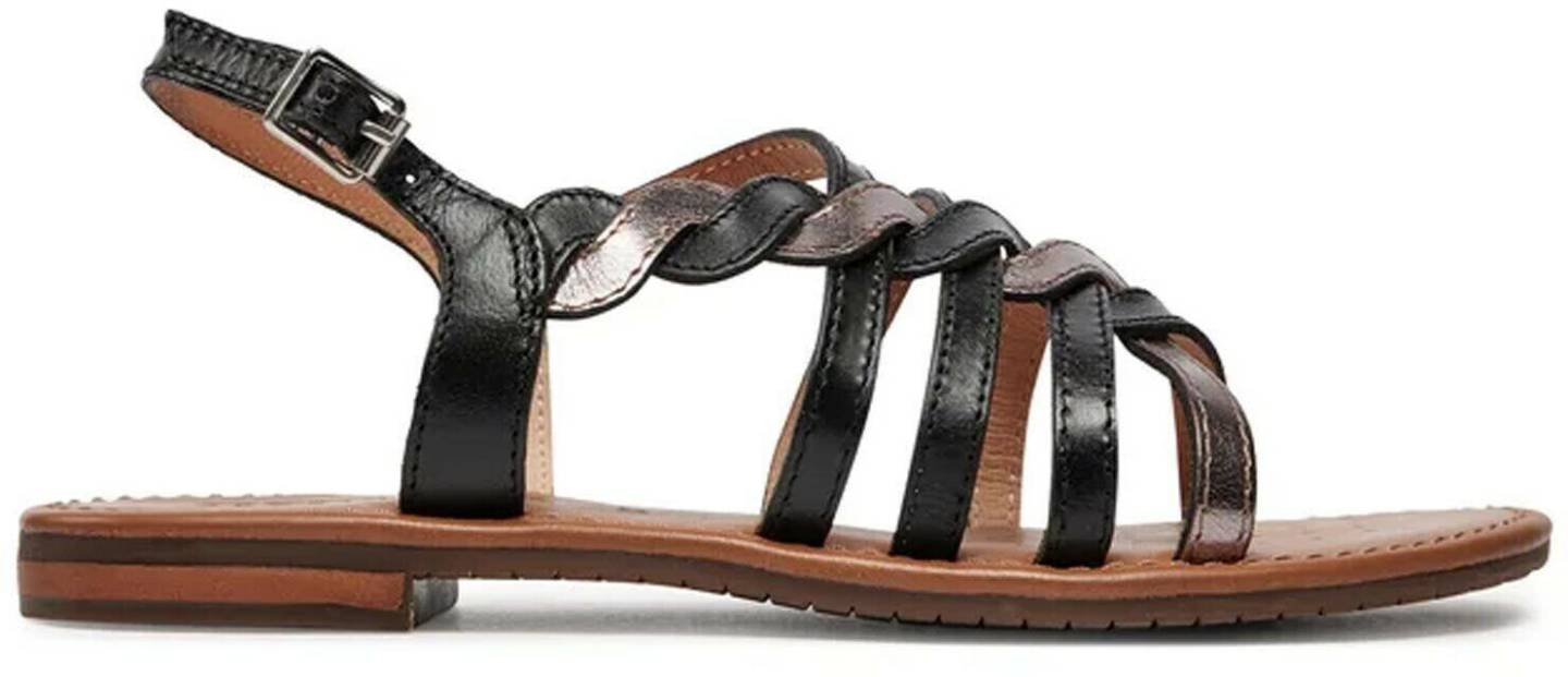 Sandalias mujer Geox D Sozy S D Flat Sandal black leather