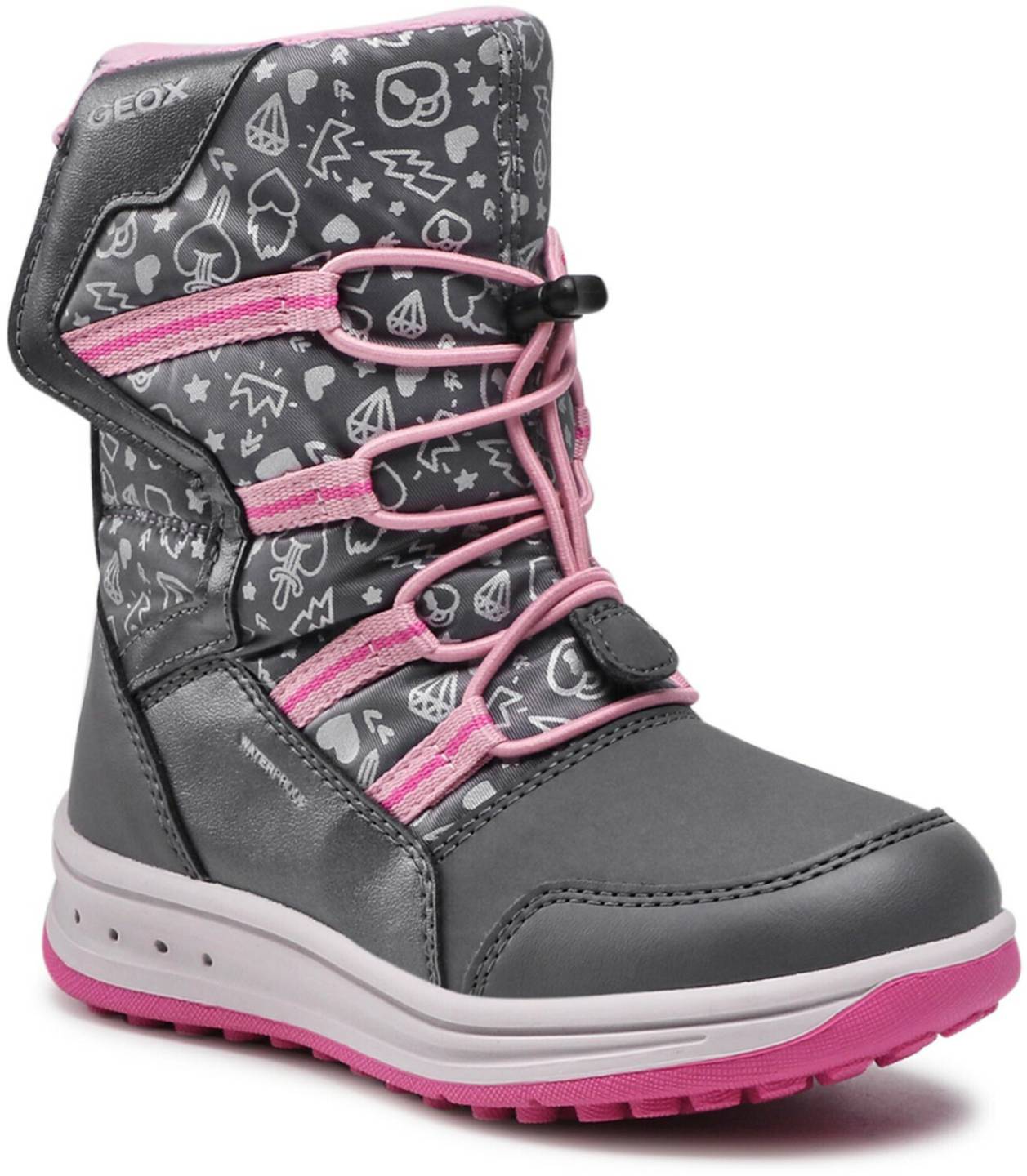 Calzado infantil Geox J Roby G.B Wpf A (J042UA 0BCMN)dark grey/pink