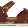 Geox D LEUCA A Flat Sandal cognac Sandalias mujer