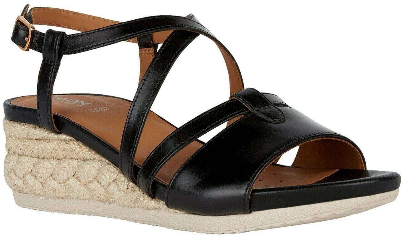 Geox D Ischia Corda Sandals black Sandalias mujer