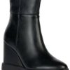 Geox D Elidea Wedge D36VQB 00043 black Botines de mujer