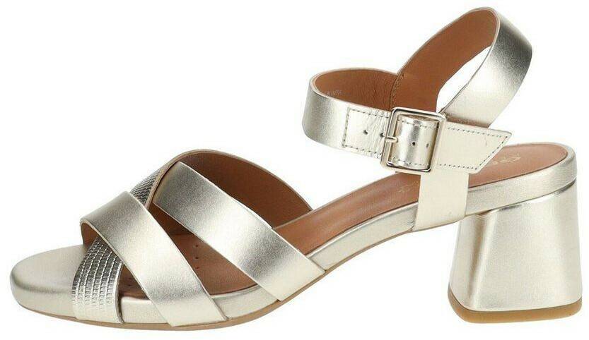 Geox Sandalette gold-ed block heel for women Sandalias mujer