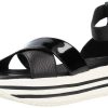 Sandalias mujer Geox Women's Leather Platform Sandals Kency white black