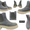 Botines de mujer Geox Chelsea D04HRB casual leather grey