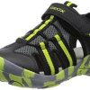 Geox Jr Sandal Kyle (D25E1A) black/lime Calzado infantil