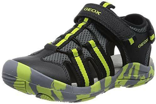 Geox Jr Sandal Kyle (D25E1A) black/lime Calzado infantil