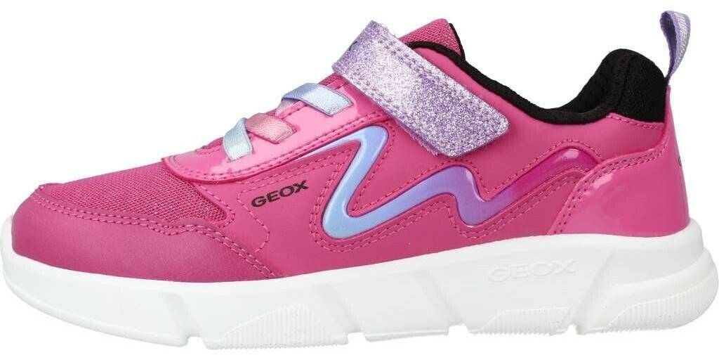 Calzado infantil Geox J Aril K Synthetic Ezel Strap Slip-On Casual Sneakers pink