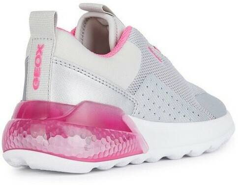 Calzado infantil Geox J ACTIVART ILLUMINUS Sneaker silver fluorescent fuchsia